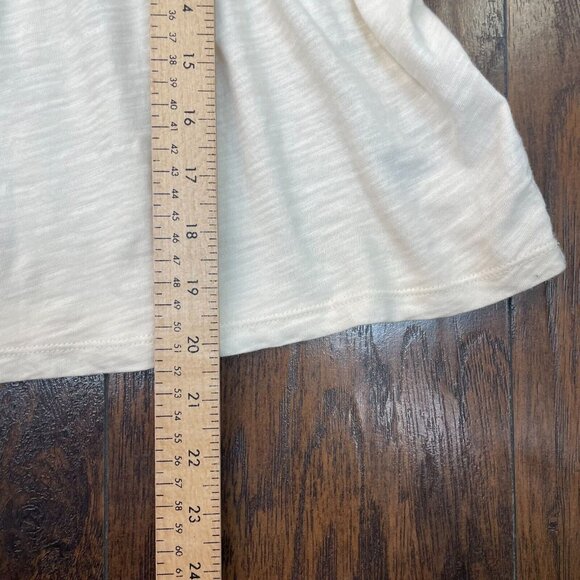 Old Navy Top Small Ivory Smocked Off-the-Shoulder Short Sleeve Blouse Cotton - Picture 9 of 11